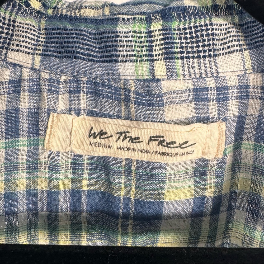 Free People First Bloom Plaid Button-Front Shirt - Picture 8 of 8